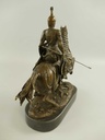 [LA-85778] Bronze Bronzeskulptur Bronzefigur Skulptur Figur Ritter auf Pferd #85778 Bild 4