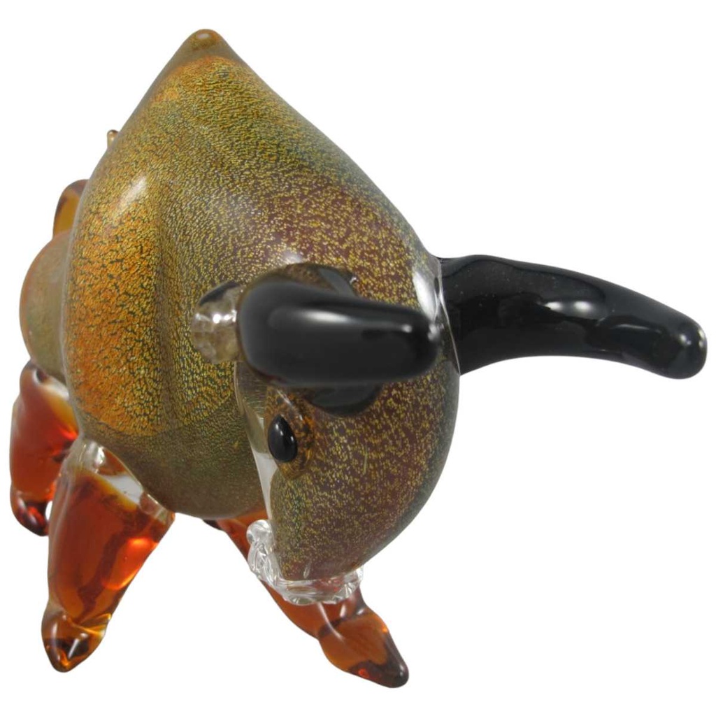 [LA-85840] Skulptur Glas Bulle Stier farbig Bild 2