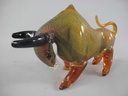 [LA-85840] Skulptur Glas Bulle Stier farbig Bild 3