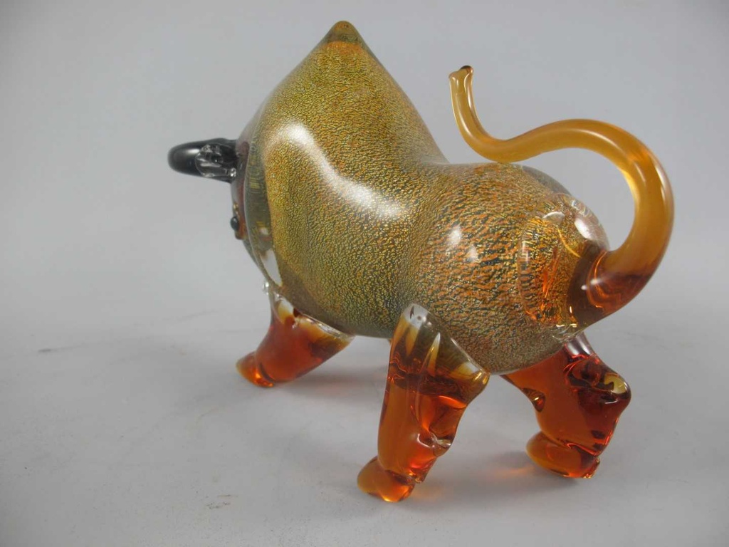[LA-85840] Skulptur Glas Bulle Stier farbig Bild 5