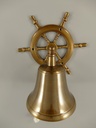 [LA-85912] Glocke Messing brüniert Steuerrad H.20cm Bild 2