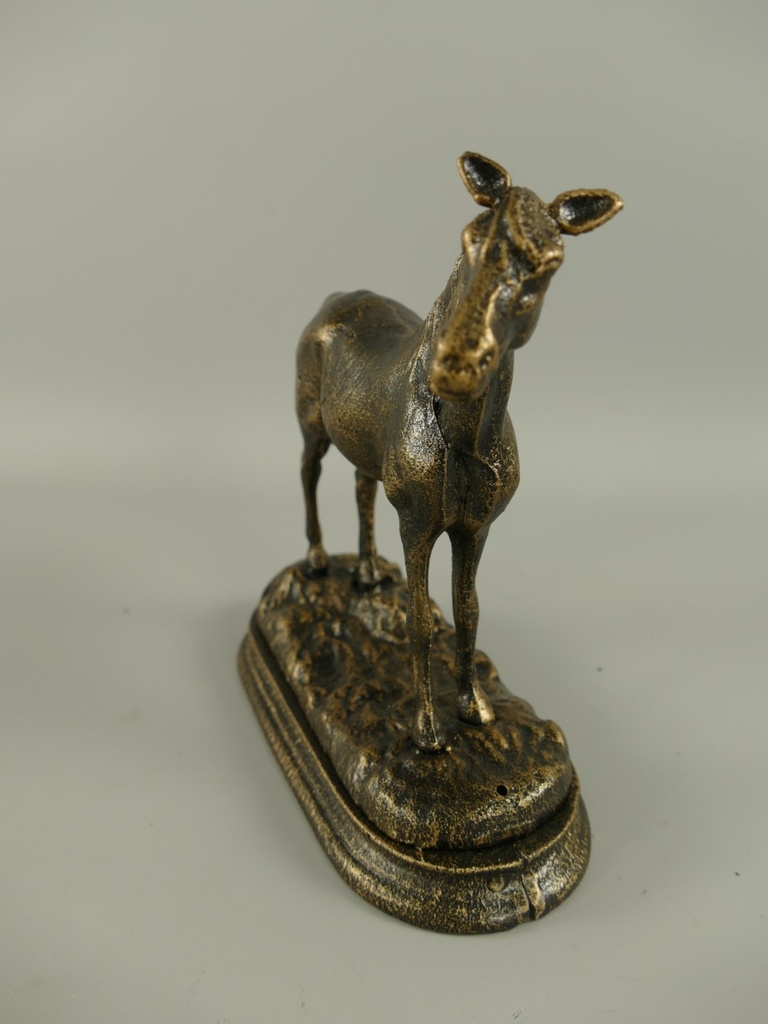 [LA-85928] Figur Skulptur Pferd rustikal Eisen L.21x20cm Bild 4