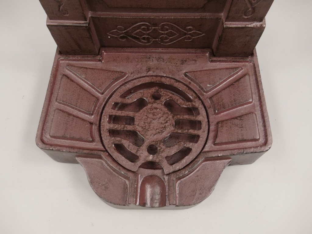 [LA-85938] Stehbrunnen Alu Guß rustik braun H.75cm Bild 4