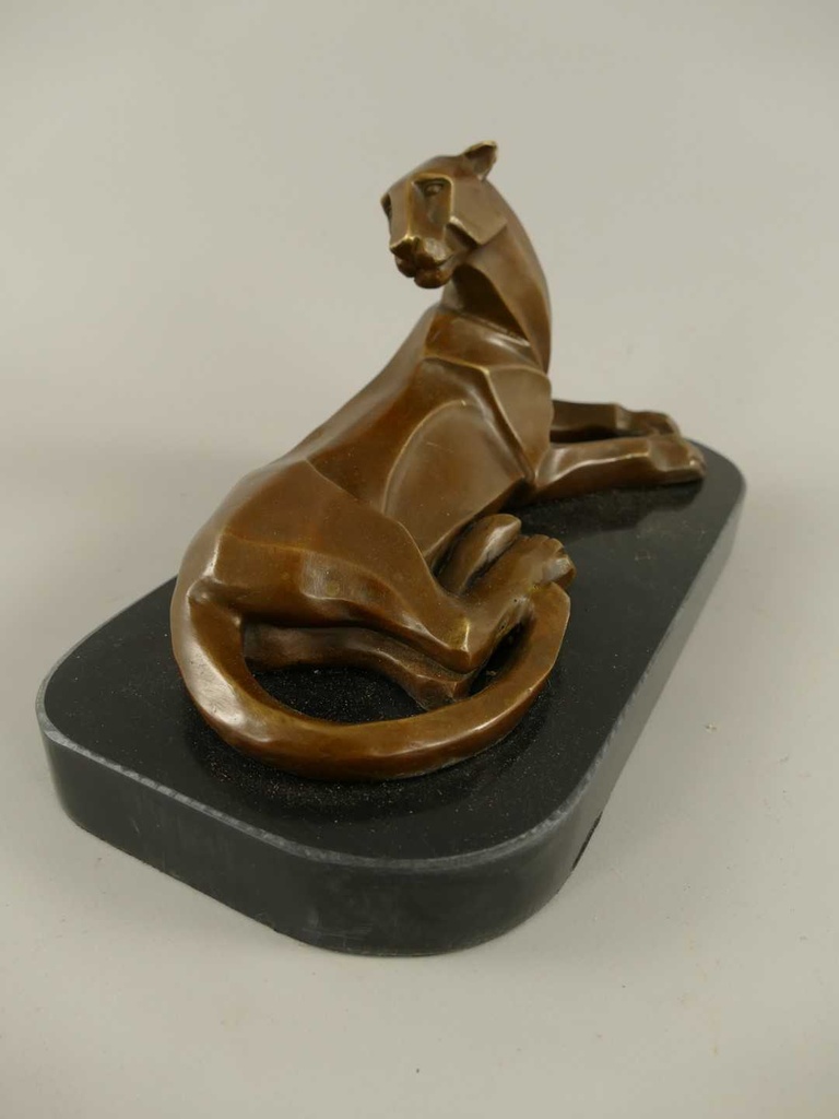 [LA-85964] Bronzeskulptur Bronzefigur Leopard #85964 Bild 3