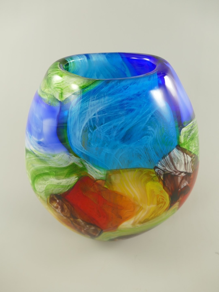 [LA-85995] Glas Vase farbe H.34x10cm Bild 2