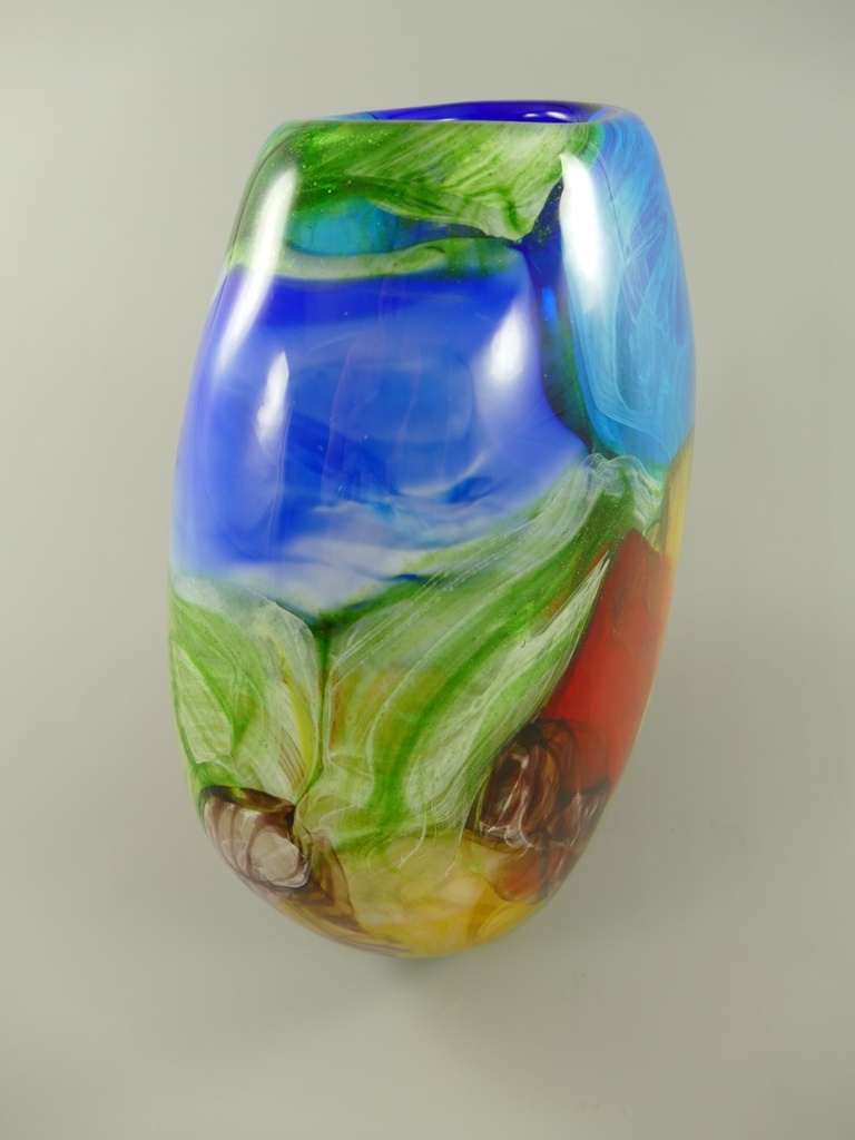 [LA-85995] Glas Vase farbe H.34x10cm Bild 4