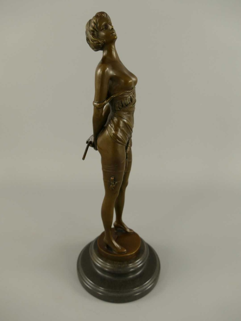 [LA-86013] Bronzeskulptur Bronzefigur Frau #86013 Bild 3