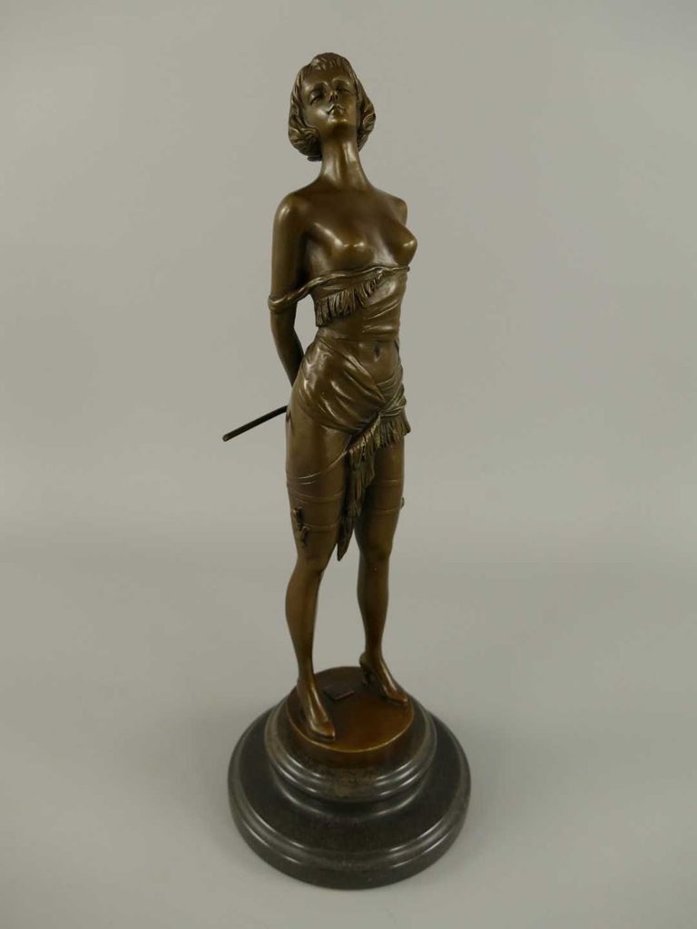 [LA-86013] Bronzeskulptur Bronzefigur Frau #86013 Bild 6