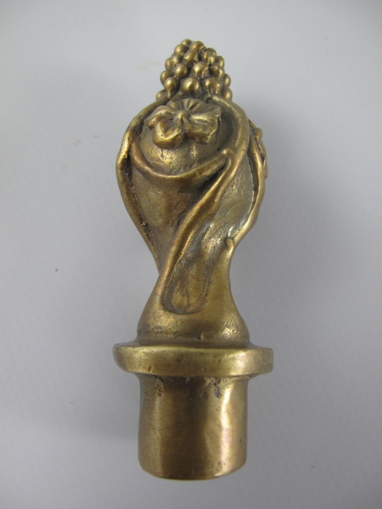 [LA-86068] Porzellan/Messing Jugendstil Flasche H.35x16cm #86068 Bild 3