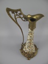 [LA-86068] Porzellan/Messing Jugendstil Flasche H.35x16cm #86068 Bild 4