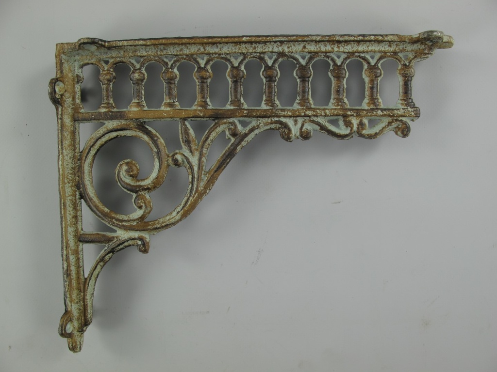 [LA-86081] Regalstützen 2St. Gußeisen farbig H.23x28cm SET! Bild 2