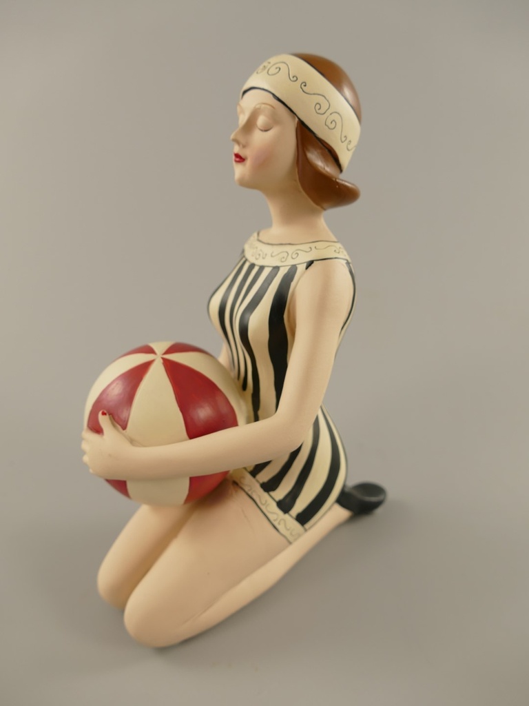 [LA-86162] Figur Skulptur Badepuppe Polystein farbe H.21cm Bild 2