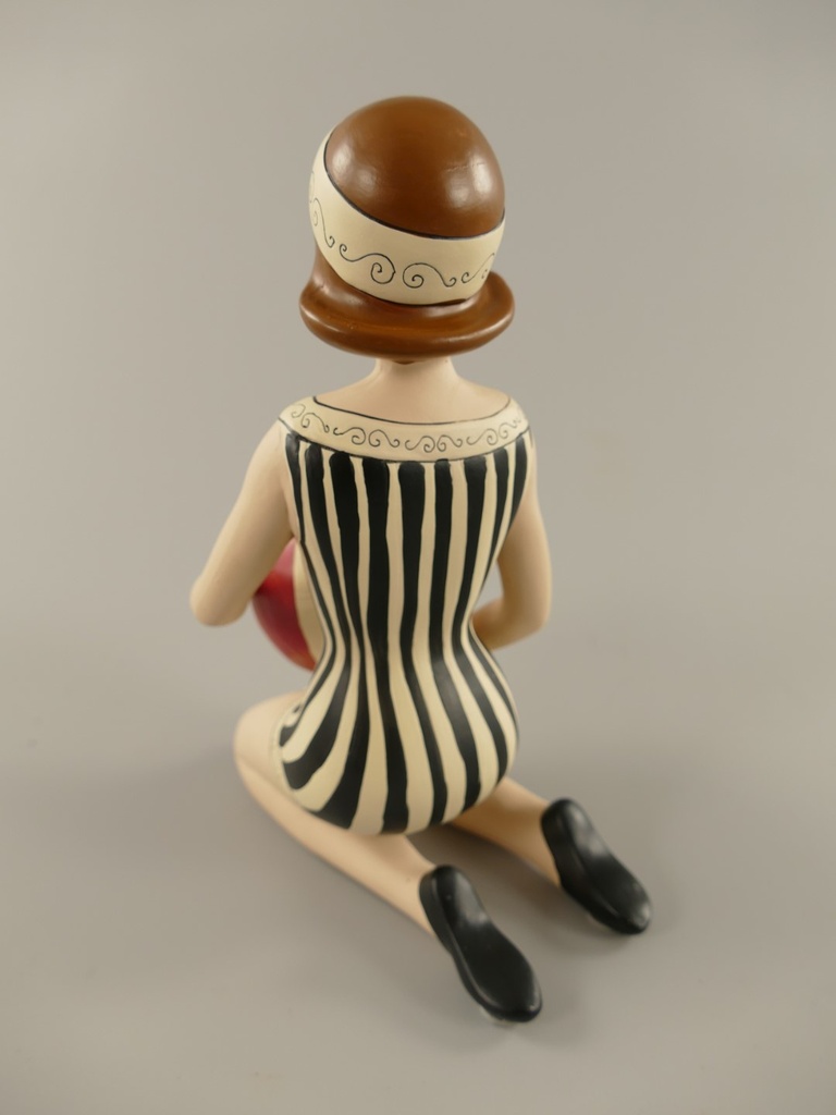 [LA-86162] Figur Skulptur Badepuppe Polystein farbe H.21cm Bild 3
