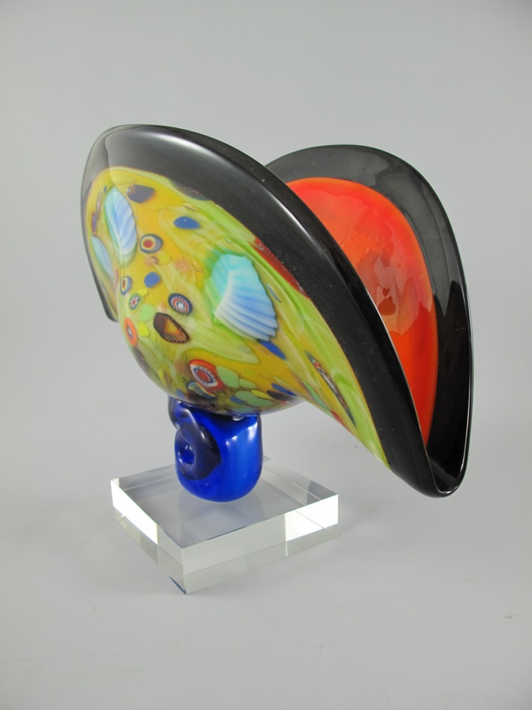 [LA-86193] Glas Vase farbe H.32x46cm Bild 4