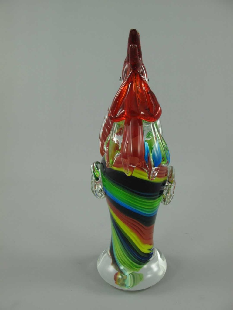 [LA-86223] Skulptur Glas Hahn farbig Bild 5