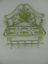[LA-86224] Regal mit Haken Eisen Rust. grün H.58x40x16cm Bild 2