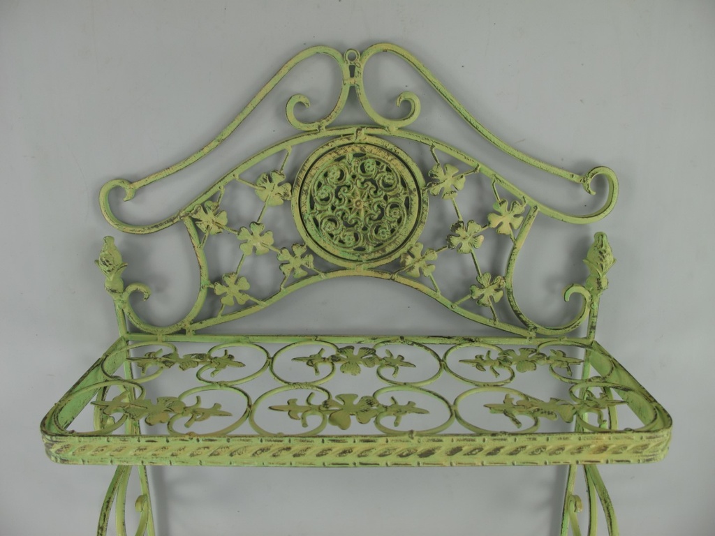 [LA-86224] Regal mit Haken Eisen Rust. grün H.58x40x16cm Bild 5