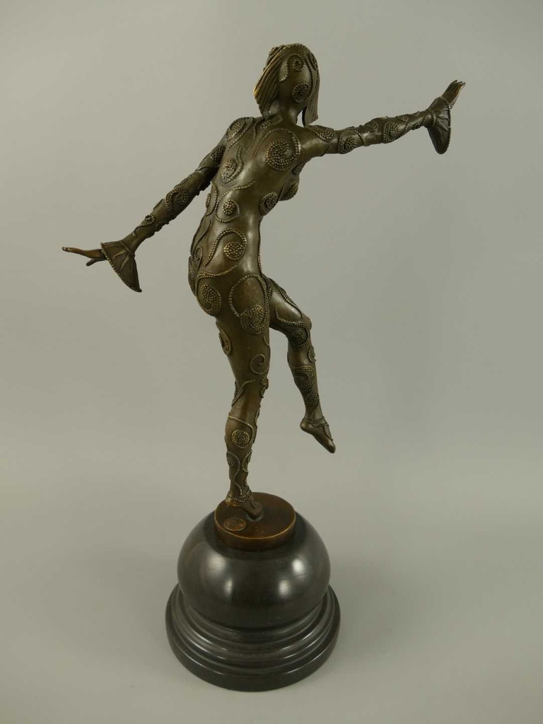 [LA-86239] Bronzeskulptur Bronzefigur Frau #86239 Bild 3