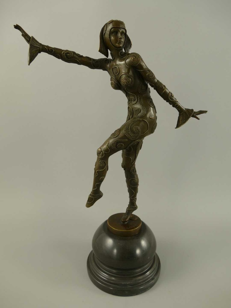 [LA-86239] Bronzeskulptur Bronzefigur Frau #86239 Bild 5
