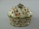 [LA-86247] Porzellan/Messing Dose Gold/grün H.11x13cm Bild 2