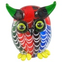 [LA-86293] Skulptur Glas Eule Uhu farbig Bild 2