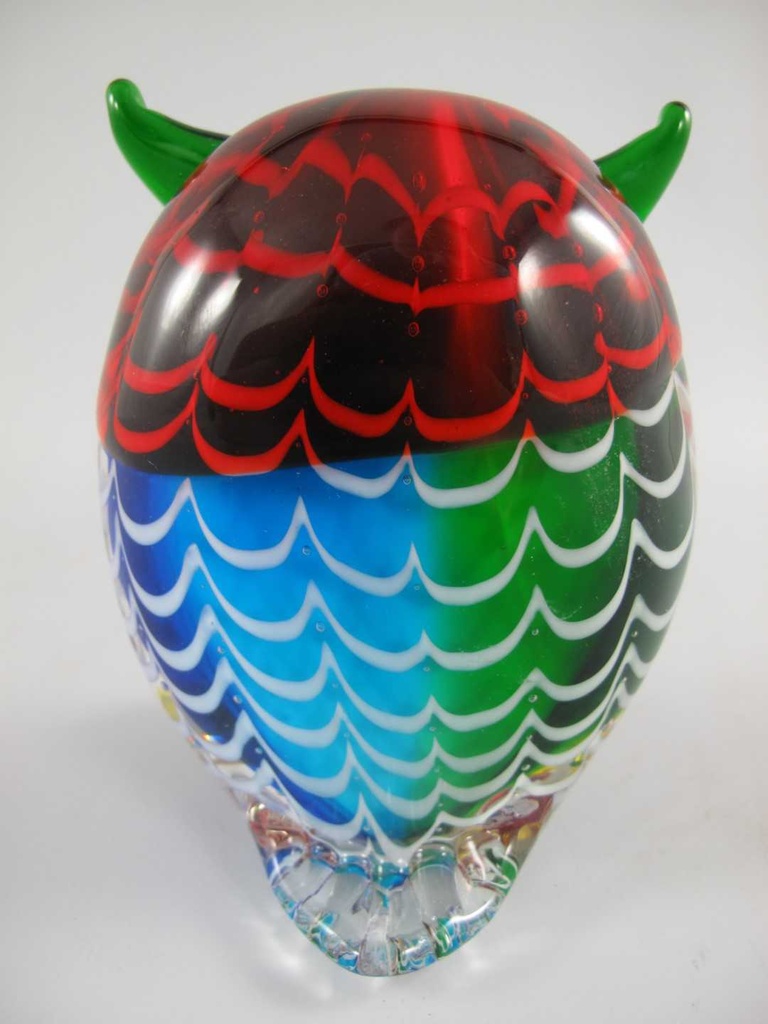 [LA-86293] Skulptur Glas Eule Uhu farbig Bild 5