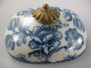 [LA-86331] Porzellan/Messing Dose blau H.11x13cm Bild 3