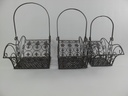 [LA-86356] Korbset Röst/braun Eisen H.38/41/43-L.41/44/47cm Bild 2
