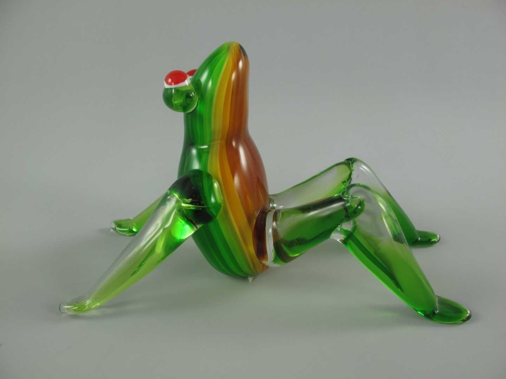 [LA-86375] Skulptur Glas Frosch farbig Bild 3