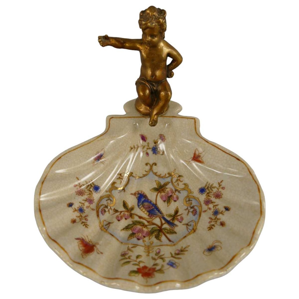 [LA-86478] Skulptur Porzellan/Messing Vogel Bild 2