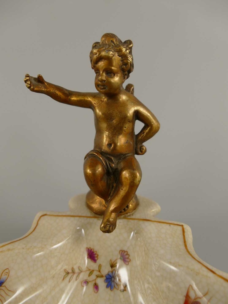 [LA-86478] Skulptur Porzellan/Messing Vogel Bild 3