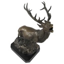 [LA-86564] Bronzeskulptur Bronzefigur Hirsch #86564 Bild 2