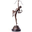 [LA-88067] Skulptur Figur Bronzeskulptur Bronzefigur Diana mit Bogen Bild 3