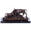 [LA-88068] Skulptur Figur Bronzeskulptur Bronzefigur Kämpfende Stiere Bild 2