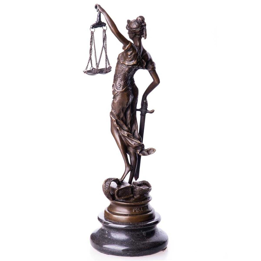 [LA-88069] Skulptur Figur Bronzeskulptur Bronzefigur Justitia Bild 3