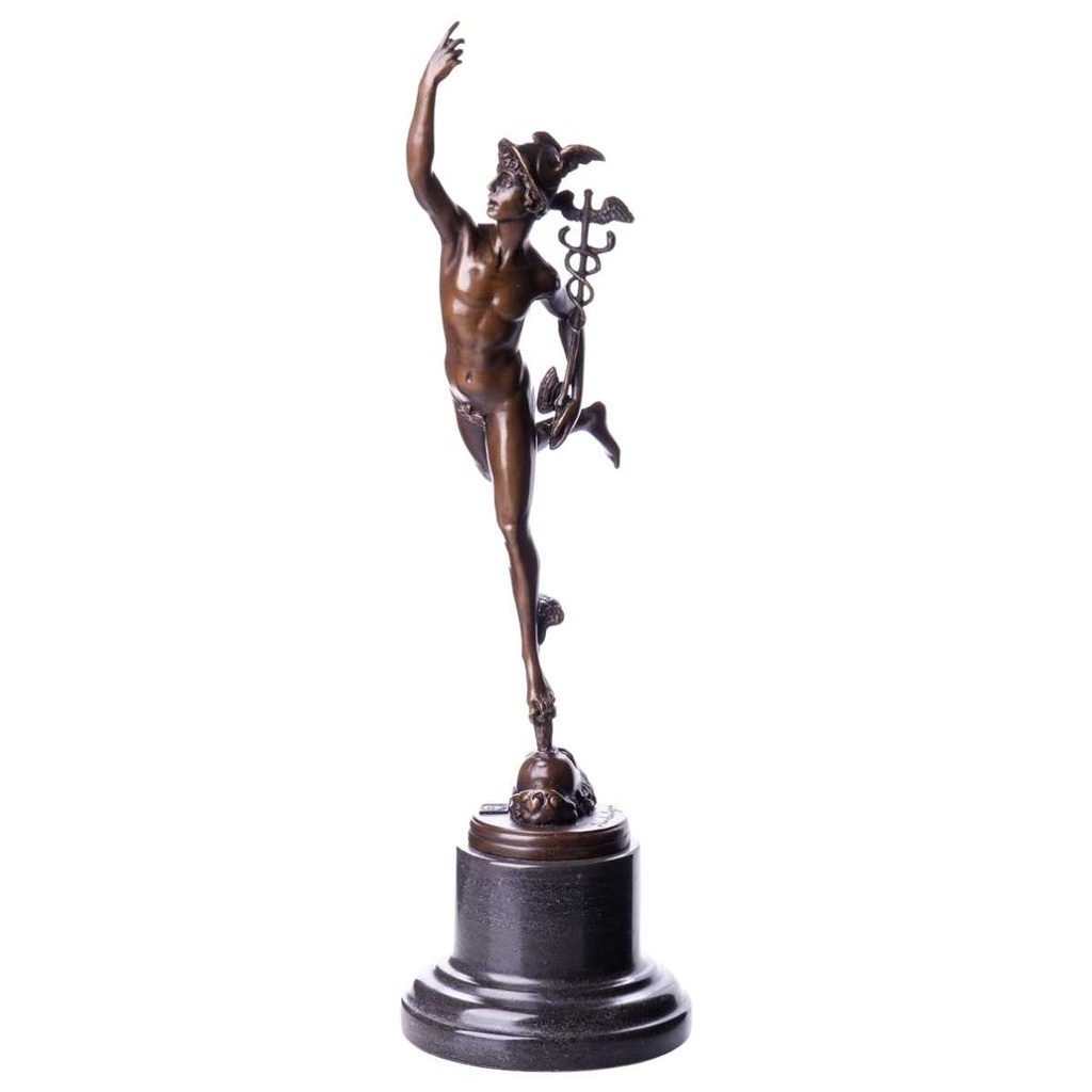 [LA-88073] Skulptur Figur Bronzeskulptur Bronzefigur Merkur nach Giambologna Bild 2