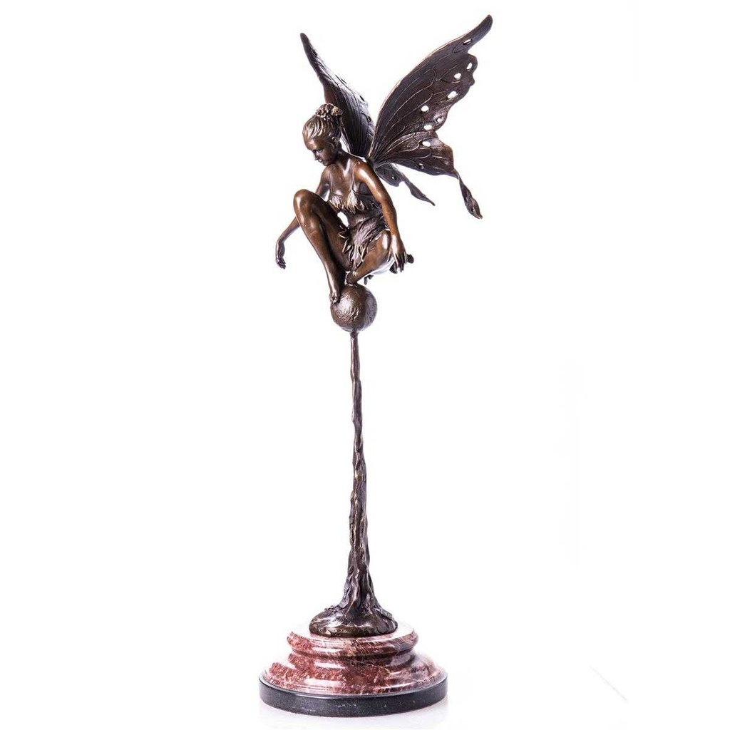 [LA-88095] Skulptur Figur Bronzeskulptur Bronzefigur Elfe Bild 4