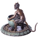 [LA-88097] Skulptur Figur Bronzeskulptur Bronzefigur Teufel mit Kessel Bild 2