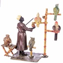 [LA-88101] Skulptur Figur Bronzeskulptur Bronzefigur Araber mit Papageien Bild 3