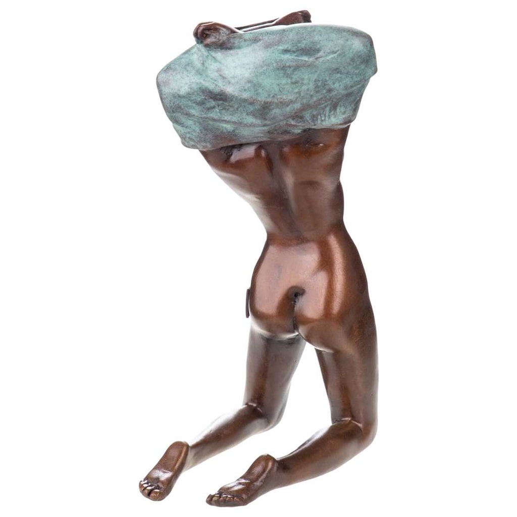 [LA-88118] Skulptur Figur Statue grün patiniert Weiblicher Akt mit Grüner Patina Bild 2
