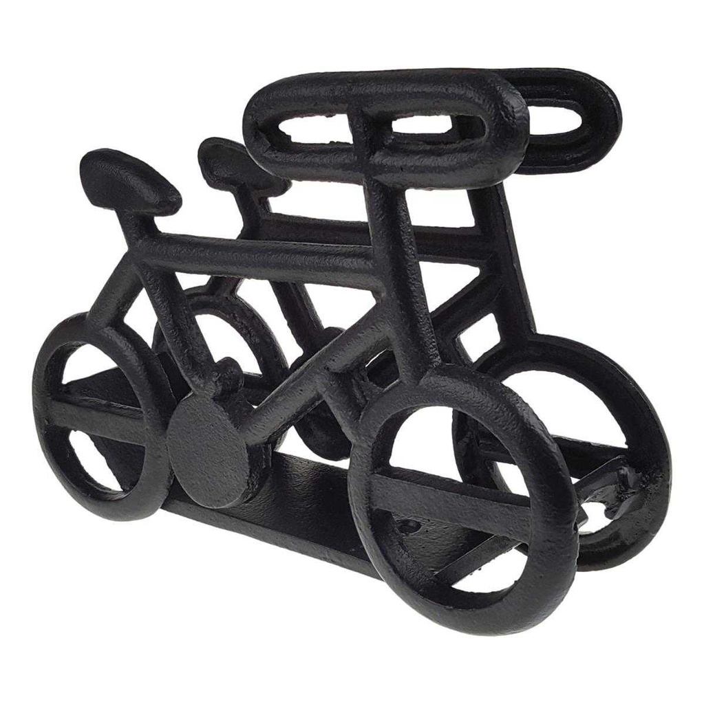 [LA-88217] Fahrradständer Skulptur Fahrrad Gusseisen Schwarz 32x22x10 cm Bild 2
