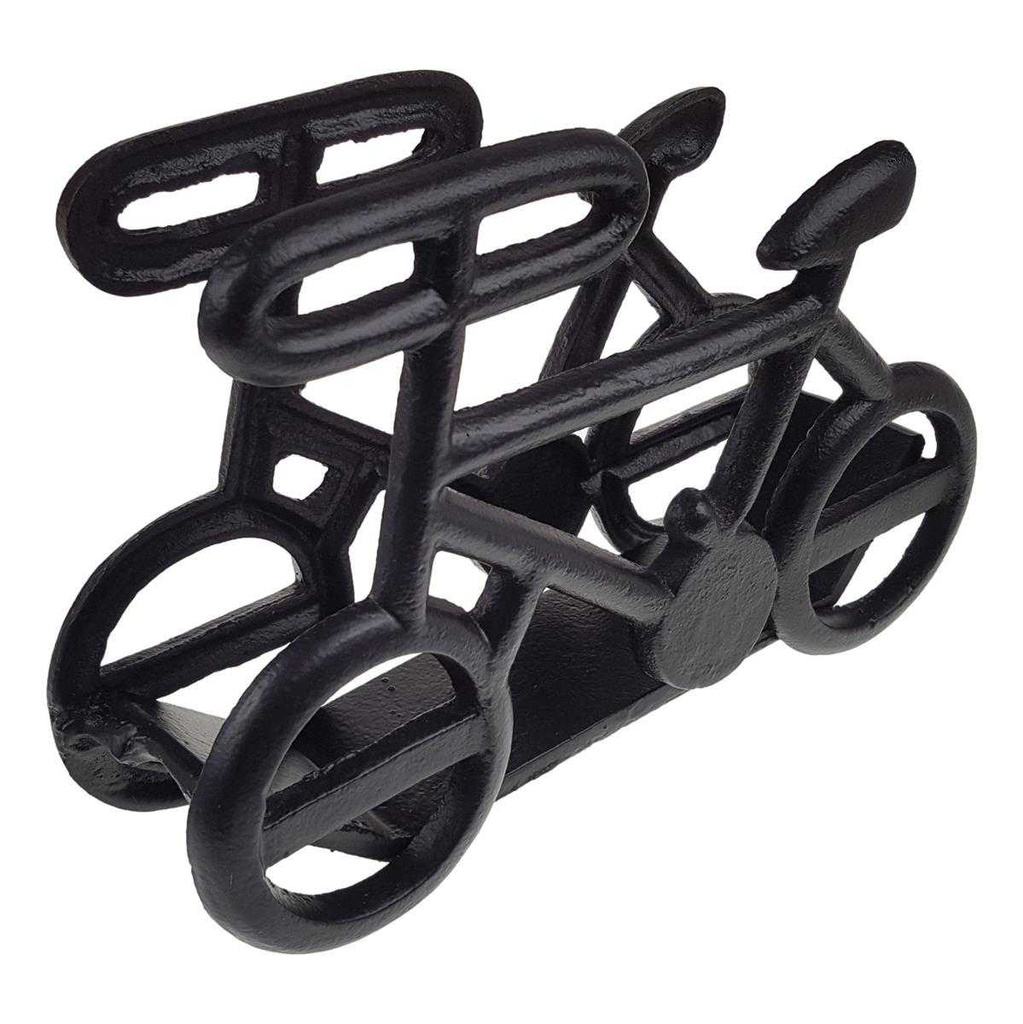 [LA-88217] Fahrradständer Skulptur Fahrrad Gusseisen Schwarz 32x22x10 cm Bild 4