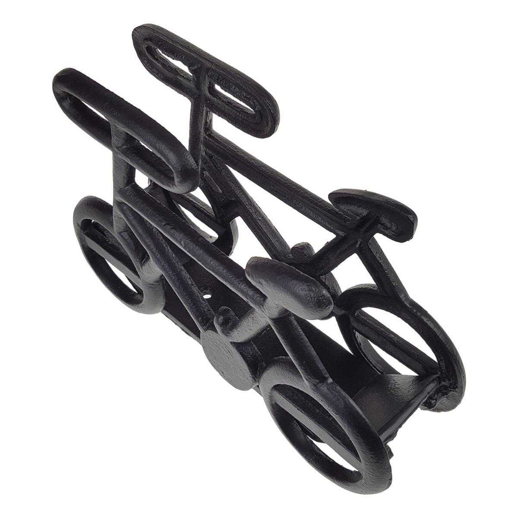 [LA-88217] Fahrradständer Skulptur Fahrrad Gusseisen Schwarz 32x22x10 cm Bild 5