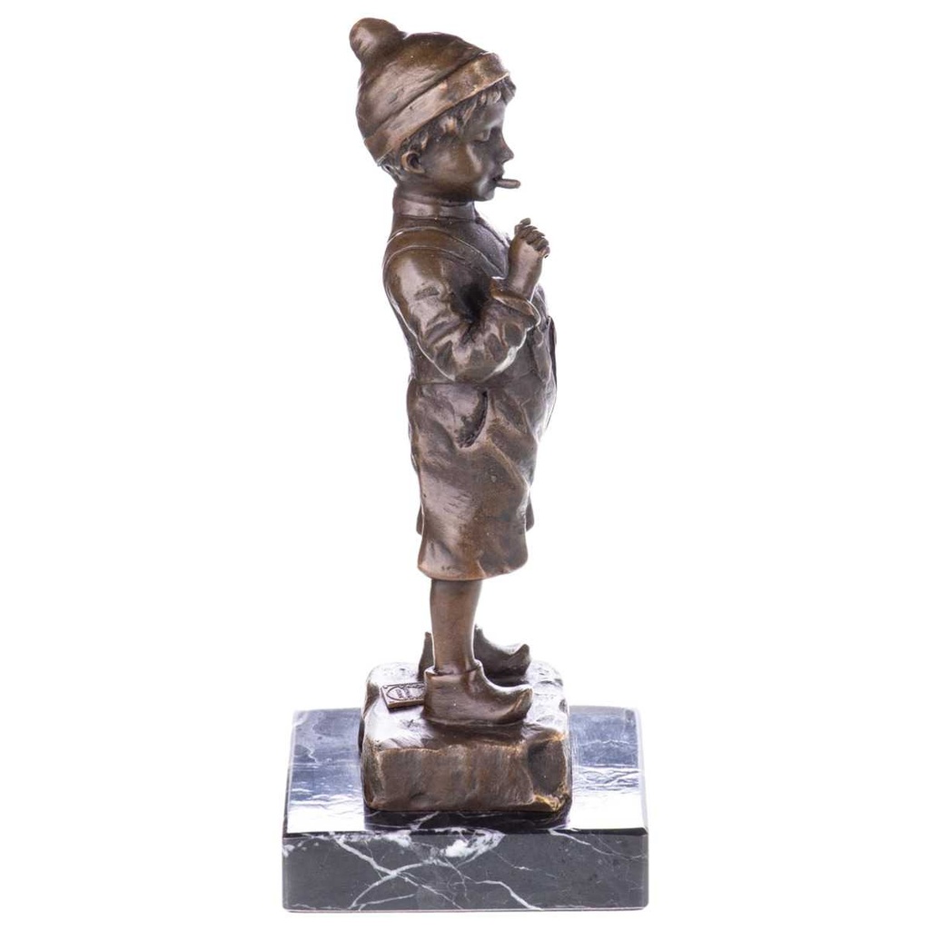 [LA-96829] Skulptur Figur Statue Bronzeskulptur Bronzefigur Bronze Junge mit Cigarette nach Schmidt-Felling Bild 2