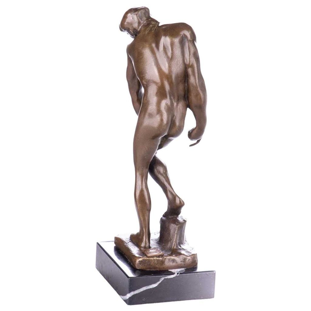 [LA-96845] Skulptur Figur Statue Bronzeskulptur Bronzefigur Bronze Männlicher Akt Adam nach Rodin Bild 2