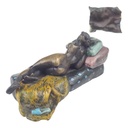 [LA-96848] Skulptur Figur Statue Bronzeskulptur Bronzefigur Bronze Weiblicher Akt mit abnehmbarer Decke farbig Bild 4