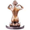 [LA-96890] Skulptur Figur Statue Bronzeskulptur Bronzefigur Bronze New Necklace weiblicher Akt mit Halskette Bild 2