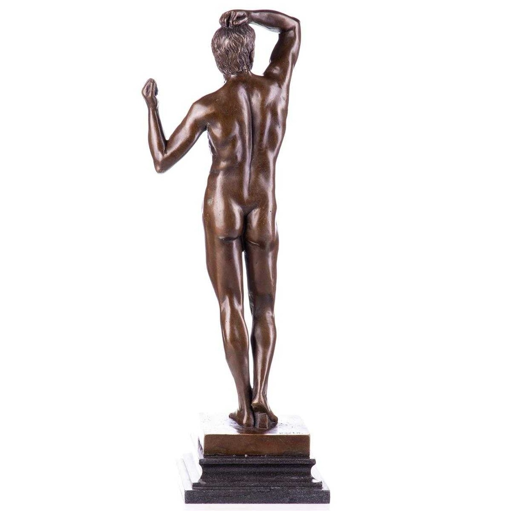 [LA-96891] Skulptur Figur Statue Bronzeskulptur Bronzefigur Bronze Männlicher Akt Das Eherne Zeitalter nach Rodin Bild 3