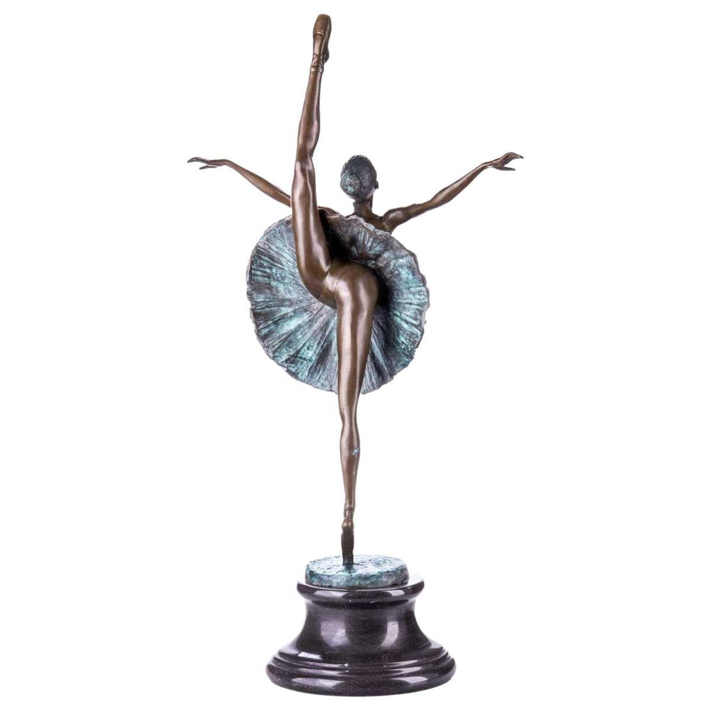 [LA-96906] Skulptur Figur Statue Bronzeskulptur Bronzefigur Bronze Ballerina farbig Bild 2