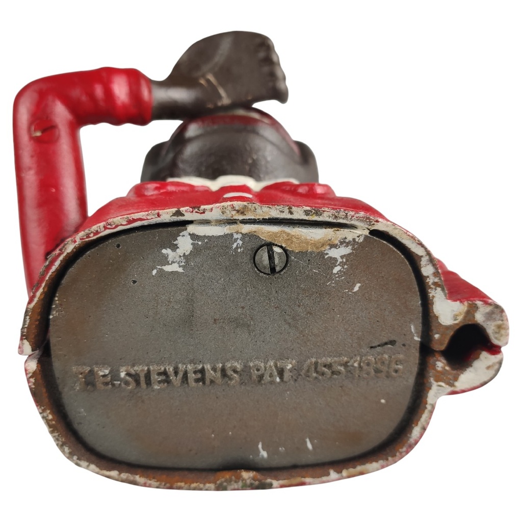 [LA-98491] Spardose Geldbank Skulptur Gusseisen Afrikaner Man mechanisch Bild 6
